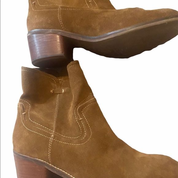 Dolce Vita Womens Sutton Brown Ankle Boots Size 9 Brown Leather Suede Booties - Picture 5 of 11